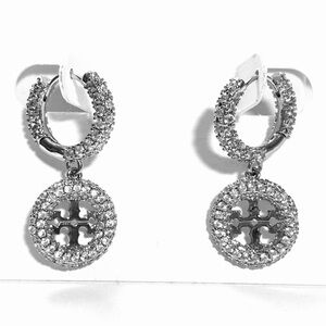 Tory Burch Miller pavé huggie hoop earring